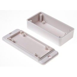 1 pcs - RS PRO White ABS Enclosure, IP40, Flanged, White Lid, 111 x 45.6 x 27.5mm