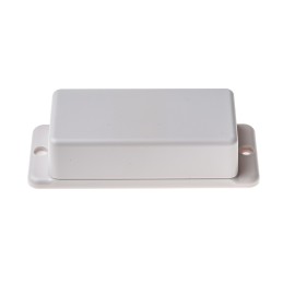 1 pcs - RS PRO White ABS Enclosure, IP40, Flanged, White Lid, 111 x 45.6 x 27.5mm