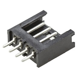 10 pcs - TE Connectivity AMPMODU MOD II Series Straight Through Hole PCB Header, 4 Contact(s), 2.54mm Pitch, 1 Row(s), Shroude
