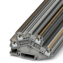 50 pcs - Phoenix Contact PTTBS 1.5/S-PV Series Grey Double Level Terminal Block, Double-Level, Push In Termination