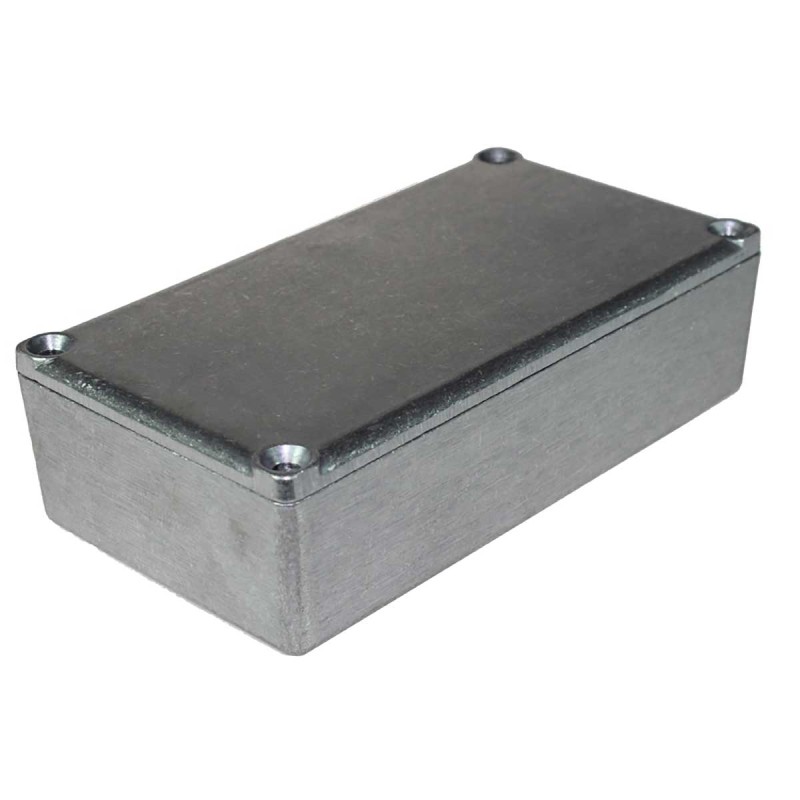 1 pcs - RS PRO Silver Die Cast Aluminium General Purpose Enclosure, IP54, Black Lid, 111 x 60 x 31mm