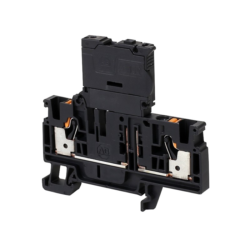 50 pcs - Rockwell Automation 1492-P Series Black Fused DIN Rail Terminal