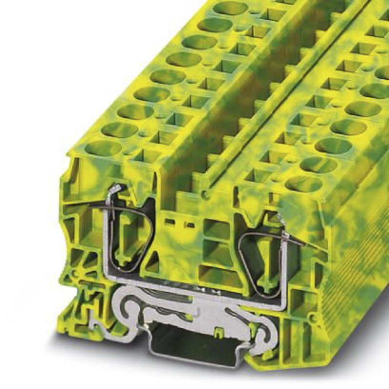 1 pcs - Phoenix Contact ST 16-PE Series Green/Yellow Earth Terminal Block, 1.5 - 25mm²