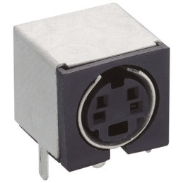 1 pcs - Lumberg 6 Pole Right Angle Miniature Din Socket, 1A, 100 V ac, Female, Through Hole