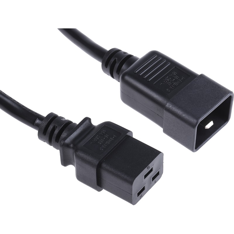 1 pcs - RS PRO IEC C19 Socket to IEC C20 Plug Power Cord, 5m