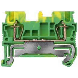 50 pcs - Siemens Green/Yellow DIN Rail Terminal Block, 1.5mm², Single-Level, Spring Termination