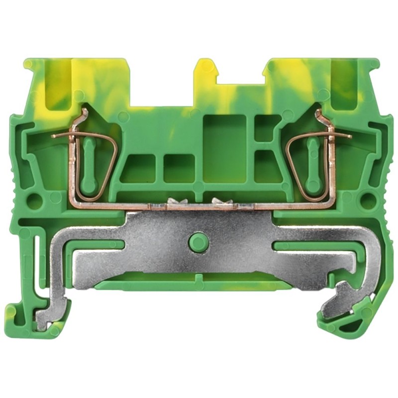 50 pcs - Siemens Green/Yellow DIN Rail Terminal Block, 1.5mm², Single-Level, Spring Termination