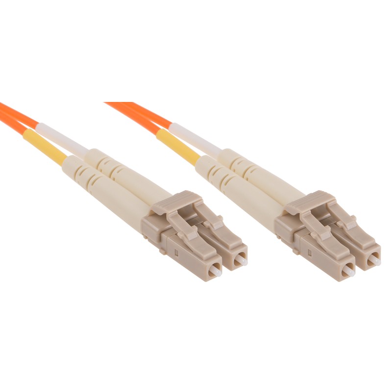1 pcs - RS PRO LC to LC Duplex Multi Mode OM2 Fibre Optic Cable, 50/125μm, Orange, 5m