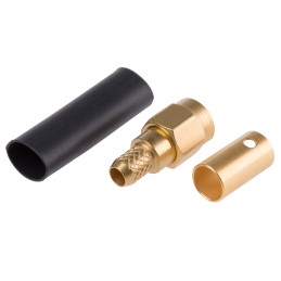 100 pcs - Radiall, Plug Cable Mount SMA Connector, 50Ω, Crimp Termination, Straight Body