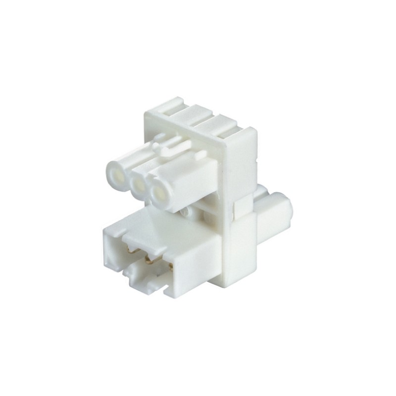 100 pcs - Wieland GST15i3 Series Distribution Block, 3-Pole, Male to Female, 1 - 2-Way, PCB Mount, 16A, IP40