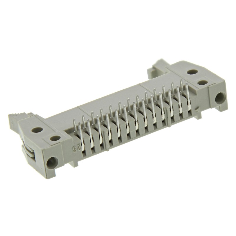 100 pcs - Harting SEK 18 Series Right Angle Through Hole PCB Header, 26 Contact(s), 2.54mm Pitch, 2 Row(s), Shrouded