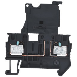 50 pcs - Siemens Black DIN Rail Terminal Block, 4mm², Single-Level, Plug In Termination, Fused