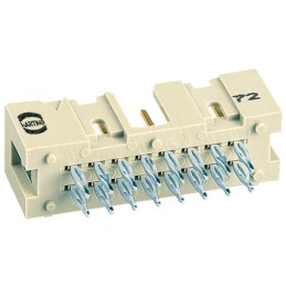 100 pcs - Harting SEK 18 Series Straight Through Hole PCB Header, 34 Contact(s), 2.54mm Pitch, 2 Row(s), Shrouded