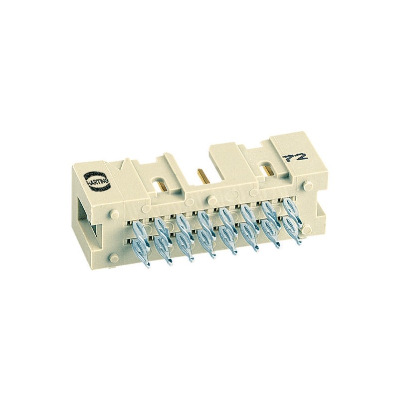 100 pcs - Harting SEK 18 Series Straight Through Hole PCB Header, 34 Contact(s), 2.54mm Pitch, 2 Row(s), Shrouded