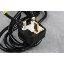 1 pcs - RS PRO Straight IEC C13 Socket to Right Angle Type G UK Plug Power Cord, 2m