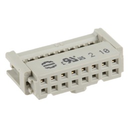 100 pcs - Harting 16-Way IDC Connector Socket for Cable Mount, 2-Row