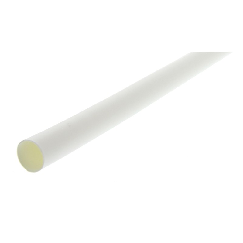 1 pcs - TE Connectivity Heat Shrink Tubing, White 6.4mm Sleeve Dia. x 1.2m Length 2:1 Ratio, RNF-100 Series