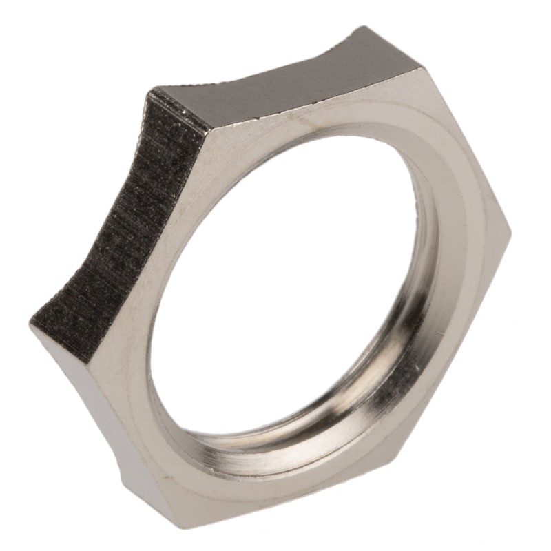 1 Pack of 5 - Lapp Silver Nickel Plated Brass Cable Gland Locknut, M16 Thread