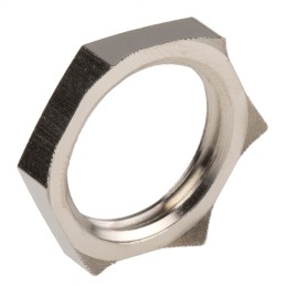 1 Pack of 5 - Lapp Silver Nickel Plated Brass Cable Gland Locknut, M16 Thread