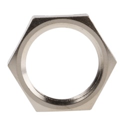 1 Pack of 5 - Lapp Silver Nickel Plated Brass Cable Gland Locknut, M16 Thread