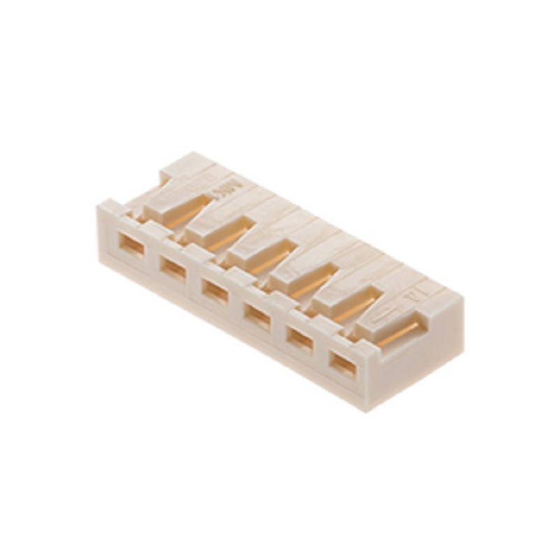 50 pcs - Molex Receptacle Crimp Connector Housing, 2.5mm Pitch, 6 Way, 1 Row