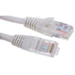 1 pcs - RS PRO Cat5e Male RJ45 to Male RJ45 Ethernet Cable, U/UTP, White PVC Sheath, 2m