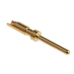 1 Bag of 10 - Bulgin Male Solder Circular Connector Contact, Wire Size 26 - 22 AWG