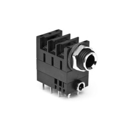 100 pcs - Amphenol Audio Jack Connector 1/4 in PCB Phone Jack Socket 10A