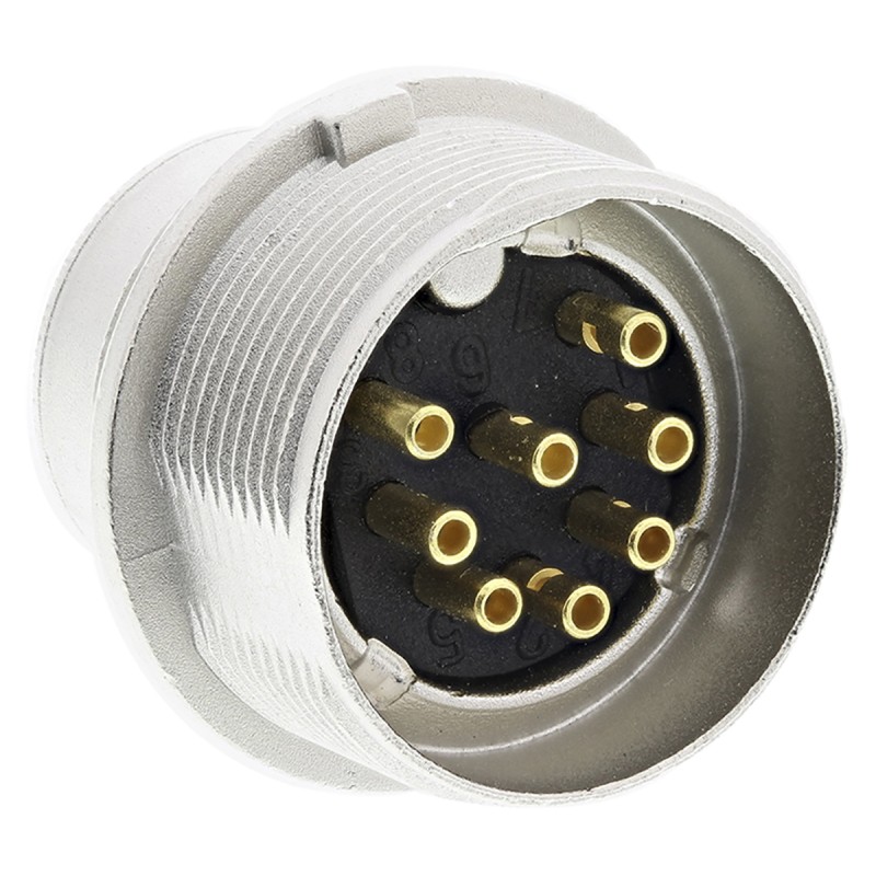1 pcs - Lumberg, SFV 8 Pole M16 Din Plug, DIN EN 60529, 5A, 60 V ac IP40, Male, Panel Mount