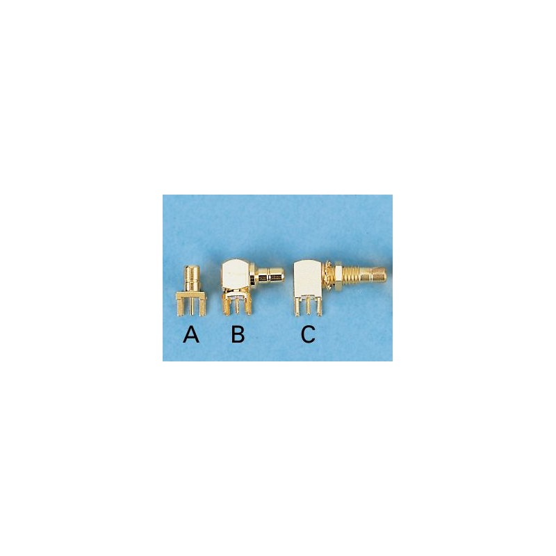 1 pcs - binder, jack Through Hole SMB Connector, 50Ω, Solder Termination, Right Angle Body
