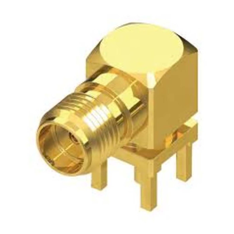1 pcs - Samtec, jack PCB Mount SMA Connector, 50Ω, Surface Mount Termination, Right Angle Body