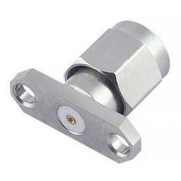1 pcs - RS PRO Female, Male Flange Mount SMA Connector, 50Ω, Solder Termination, Straight Body