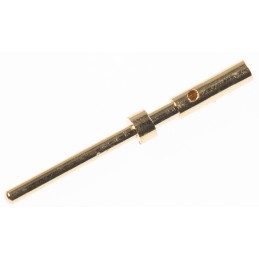 1 Bag of 10 - Bulgin Male Crimp Circular Connector Contact, Wire Size 28 - 24 AWG