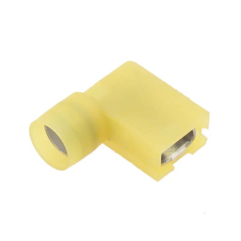 10 pcs - Molex 19006 Yellow Insulated Female Spade Connector, Flag Terminal, 6.35 x 0.81mm Tab Size