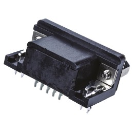 100 pcs - Harting 15 Way Right Angle Through Hole D-sub Connector Socket, 2.29mm Pitch, with 4-40 UNC Female Screwlocks,