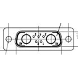 100 pcs - FCT from Molex 172704 5 Way Panel Mount D-sub Connector Plug, 2.84mm Pitch