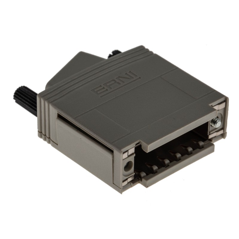 1 pcs - ERNI KSG 200 Series Nickel Plated Right Angle D Sub Backshell, 15 Way