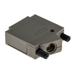 1 pcs - ERNI KSG 200 Series Nickel Plated Right Angle D Sub Backshell, 15 Way