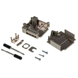 1 pcs - ERNI KSG 200 Series Nickel Plated Right Angle D Sub Backshell, 15 Way