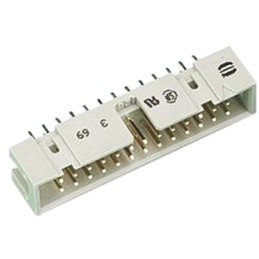 100 pcs - Harting SEK 18 Series Straight Through Hole PCB Header, 26 Contact(s), 2.54mm Pitch, 2 Row(s), Shrouded