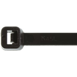 1 Bag of 100 - RS PRO Cable Tie, Heat Stabilised, 203mm x 4.6 mm, Black Nylon, Pk-100