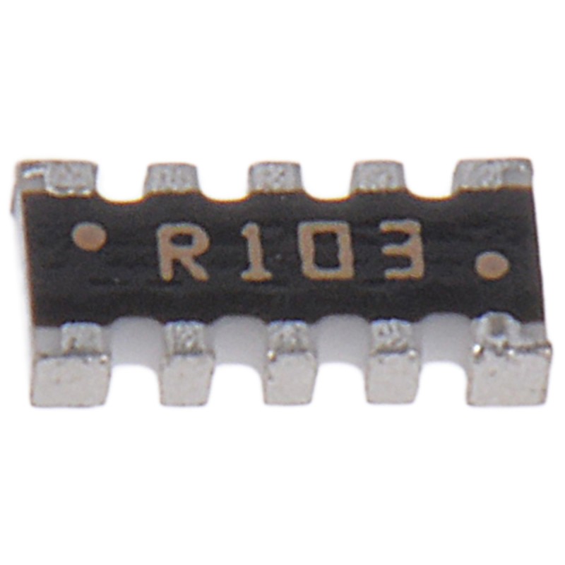 50 pcs - Bourns, CAY17 10kΩ ±5% Bussed Resistor Array, 8 Resistors, 0.25W total, 1206 (3216M), Convex