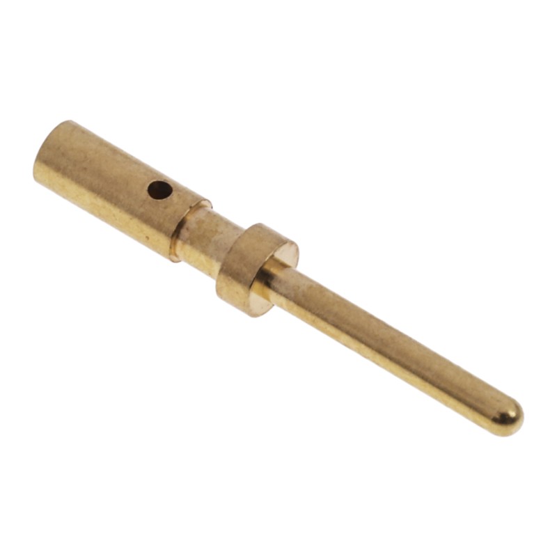 1 Bag of 10 - Bulgin Male Crimp Circular Connector Contact, Wire Size 26 - 22 AWG