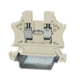 1 Bag of 10 - RS PRO White Feed Through Terminal Block, Single-Level, Cage Clamp Termination