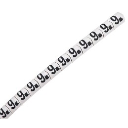 1 Bag of 250 - HellermannTyton Helagrip Slide On Cable Markers, Black on White, Pre-printed '9', 2 - 5mm Cable