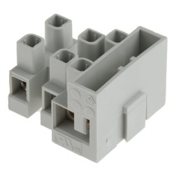 1 Bag of 10 - CAMDENBOSS Fused Terminal Block, 3-Way, 20A, 4 mm² Wire, Screw Down Termination