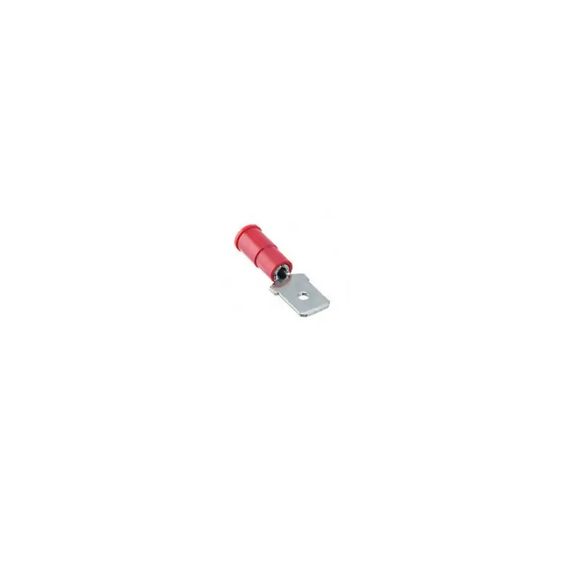 50 pcs - Molex 19023 Red Insulated Male Spade Connector, Tab, 6.35 x 0.81mm Tab Size