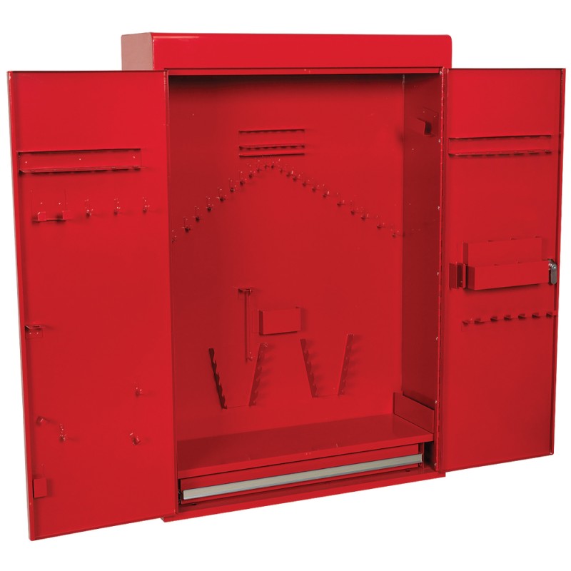 1 pcs - RS PRO 1 drawer Heavy Gauge Steel Wall Mount Tool Cabinet, 900mm x 195mm x 615mm