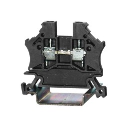 1 Bag of 10 - RS PRO Black Feed Through Terminal Block, Single-Level, Cage Clamp Termination