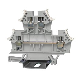 1 Bag of 10 - RS PRO Grey Feed Through Terminal Block, 2-Level, Cage Clamp Termination